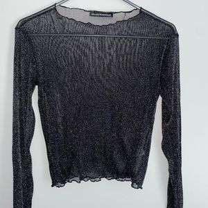 Brandy Melville Sheer Sparkle Top